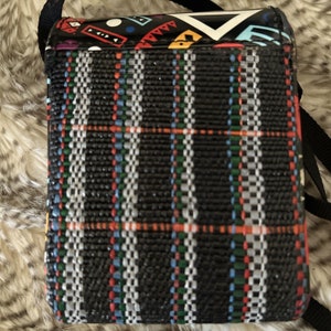 Kameratasche Crossbody Bag Geldbörse geometrisch bunt grafisch gewebt Bild 7