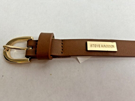 VTG Steve Madden Belt, Small/medium Tan Leather Narrow  display picture 2