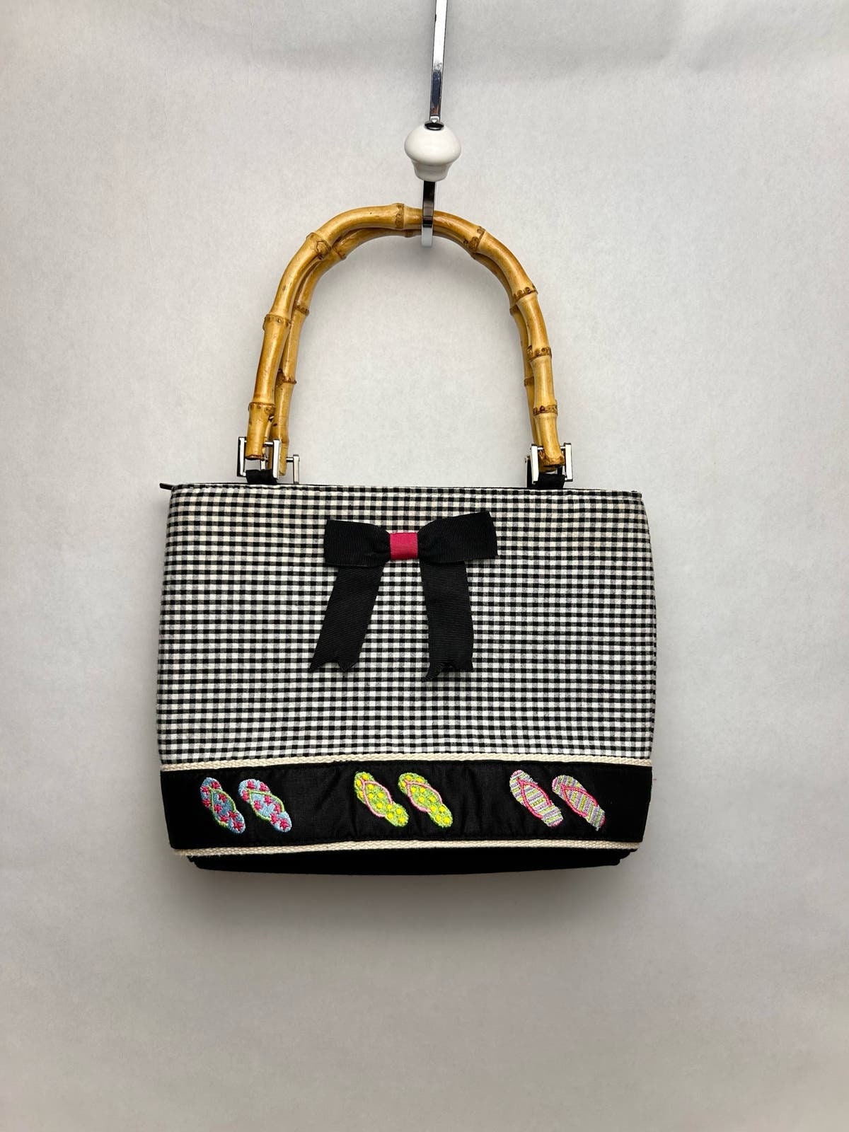 Cute Picnic handbag checkered beach bag
