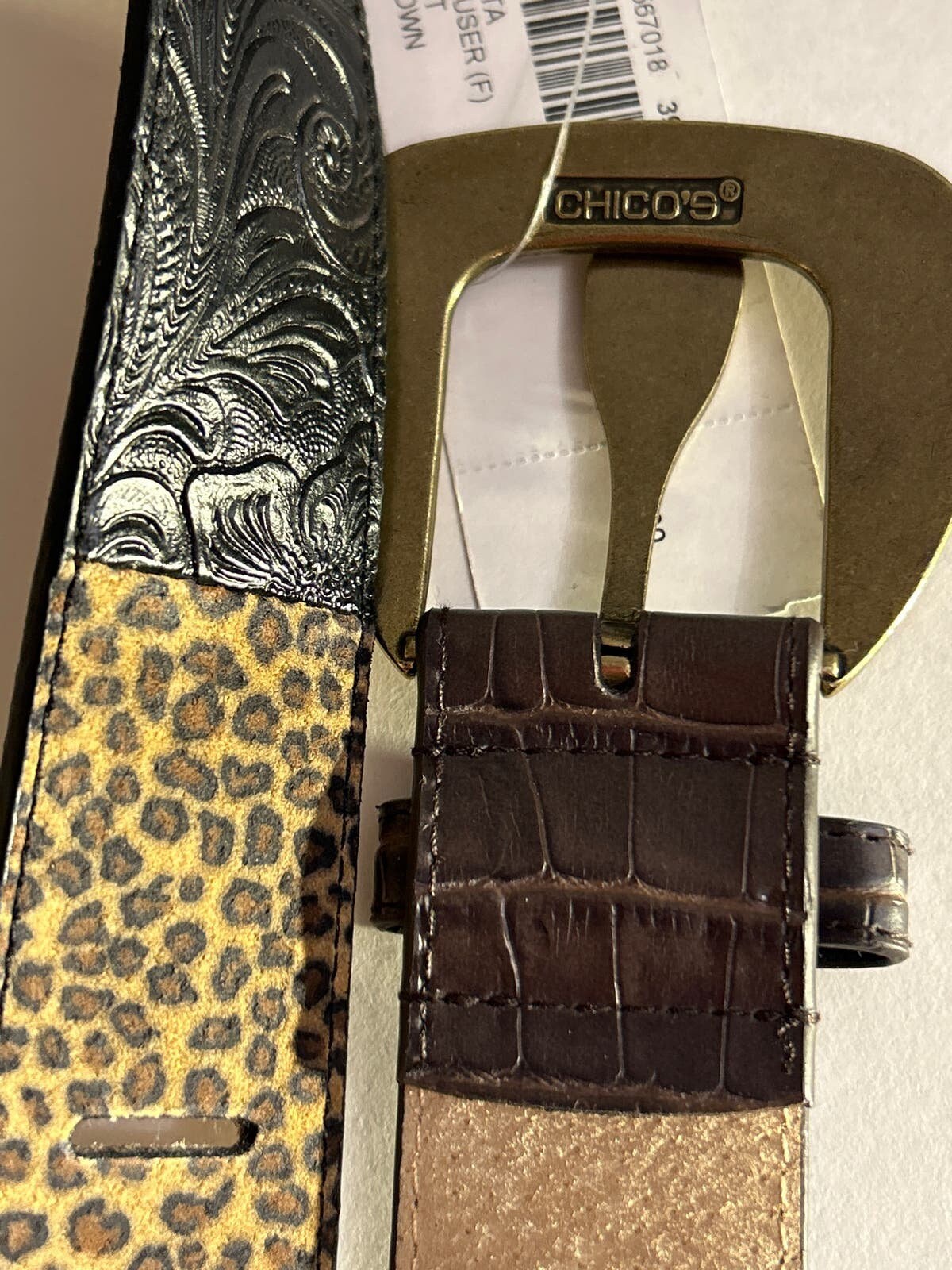 Buy Chicos Genuine Leather Belt Number 79984 Leopard Print  display picture 2