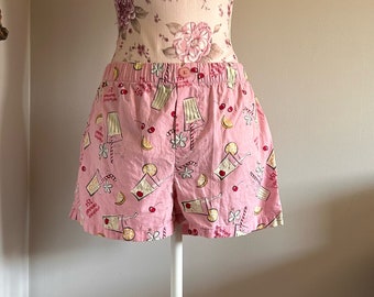 Short graphique rose motif limonade rose Adonna taille Small