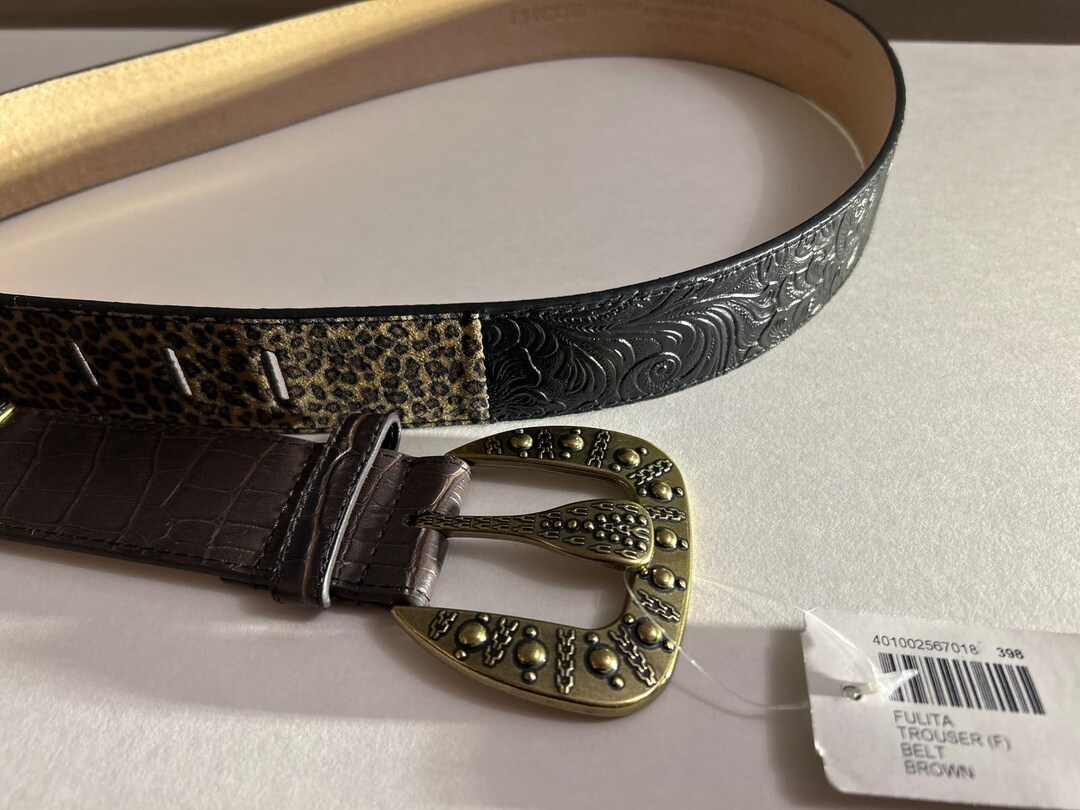 Chicos Genuine Leather Belt Number 79984 Leopard Print