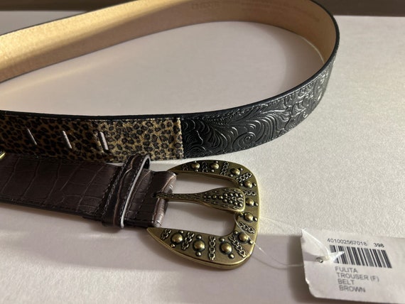 Chicos Genuine Leather Belt Number 79984 Leopard Print