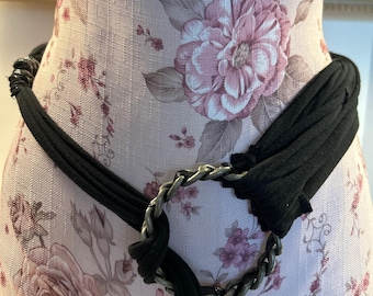 Hip Belt Handmade Black Silver Festival Rave belt adjustable