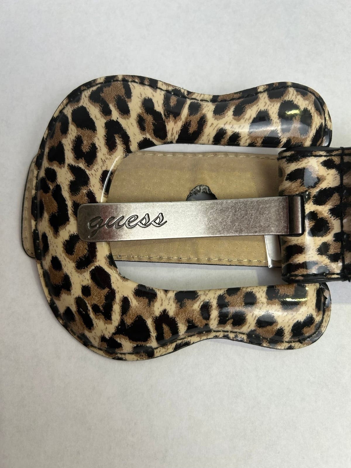 Guess Vintage Leopard Faux Patent Leather Belt animal print trending GUESS Animal Print Belts for Women | Mercari main image 4