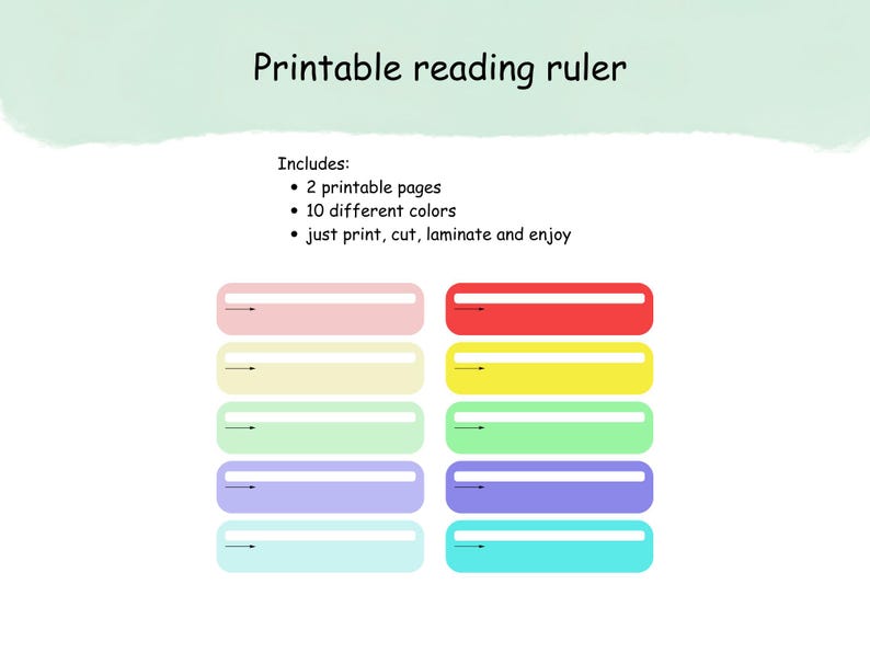 Dislesic Ruller Reading Ruler for Kids – Printable Dyslexia Friendly Reading Guide - Etsy