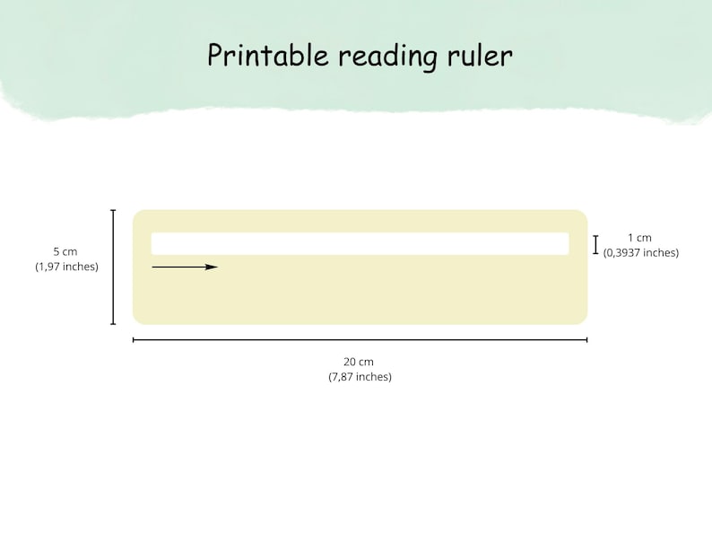 Dislesic Ruller Reading Ruler for Kids – Printable Dyslexia Friendly Reading Guide - Etsy