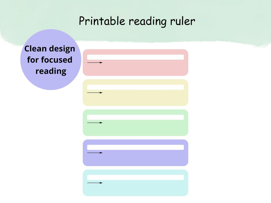 Reading Ruler for Kids – Printable Dyslexia Friendly Reading Guide - Etsy