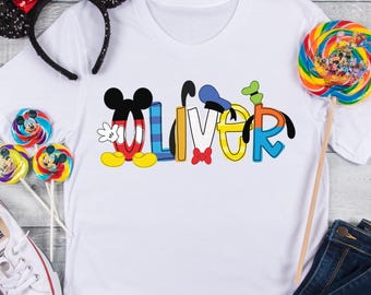 Personalized Mouse Character Name Shirt: Vacation Birthday Tee
