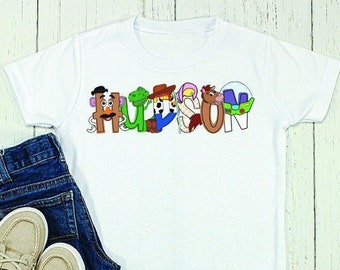 Personalized Toy Character Name Shirt - Custom Boy Tee - Custom Girl Tee- Name Kids Shirt - Cute Fish Vacation Shirt