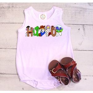 Personalized Summer Character Bubble Outfit/Personalized Bubble/Baby Shower Gift/Baby Toddler Bubble with Name/Custom Mouse Romper