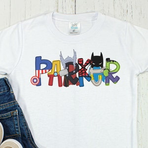 Personalized Superhero Name Shirt - Custom Boy Tee - Custom Girl Tee- Superhero Birthday Shirt - Birthday Name Toddler Shirt