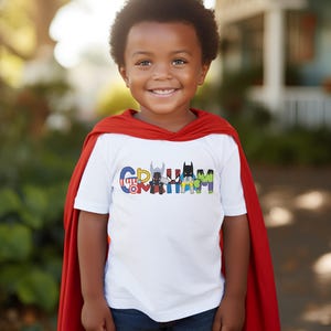 Personalized Superhero Birthday Shirt - Custom Name Tee