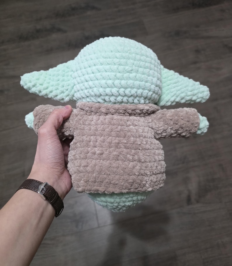 Handmade Crochet Amigurumi Baby Yoda - Soft Cuddly Plushie image 2