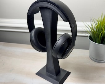 Modern Headphone Stand | Curved Desktop Headphone Display | Gaming Headset Holder | 3D Printed