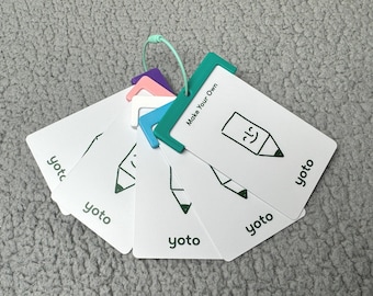 3D Printed Yoto Card Holder Set | Kids Audio Player Accessory | Center Hole