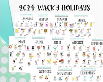 All new 2024 Wacky Fun Holidays