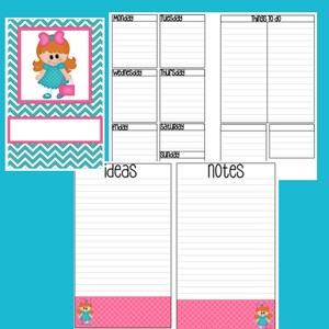 Pocket No 2 Shop Girl Inserts for TN Weekly Printable