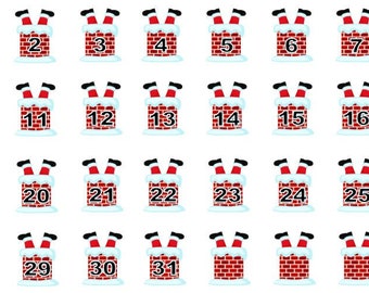 Christmas countdown planner stickers