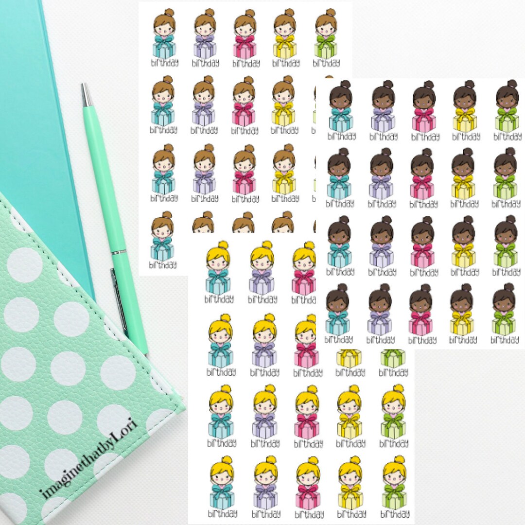 Cuties Planner Stickers Birthday - Etsy