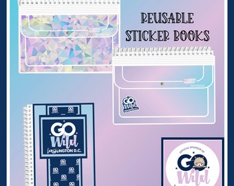 Official Go Wild Washington DC Reusable sticker books to hold all of your swag samplers