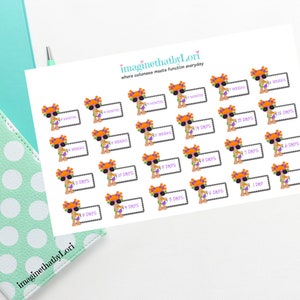 Countdown to summer planner stickers