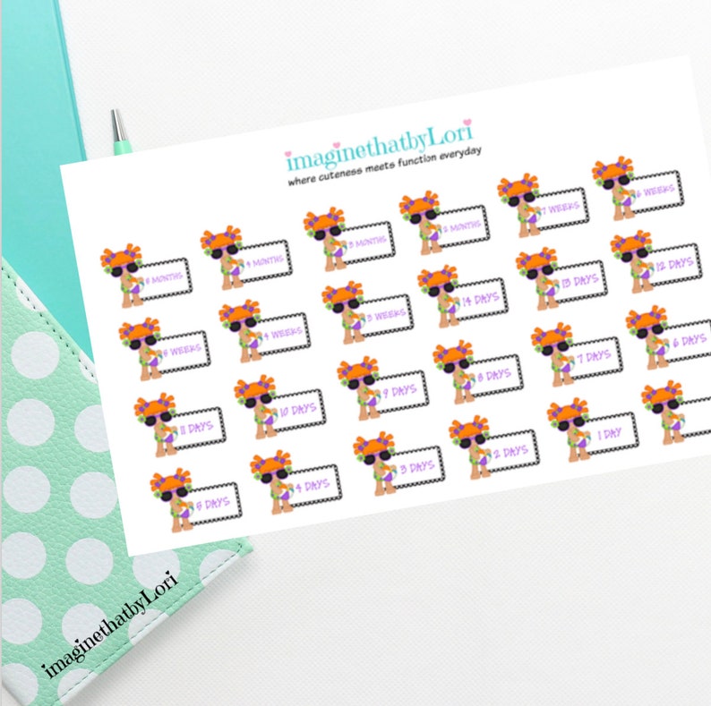 Countdown to summer planner stickers image 1