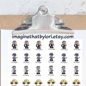 Car repair oil change planner stickers image 1