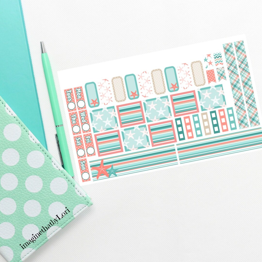 Summer Beach Starfish Vacation Hobonichi Weeks Kit - Etsy