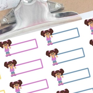 Little Girl reminder stickers for your planner