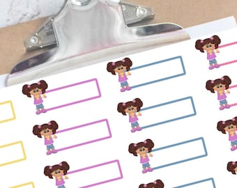 Little Girl reminder stickers for your planner