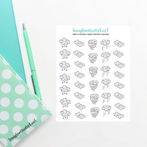 bad weather icon stickers rain windy storms clouds