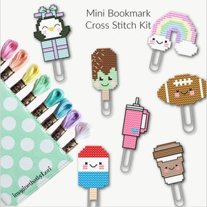 Mini  Bookmark Cross Stitch Kit Beginner  Kawaii