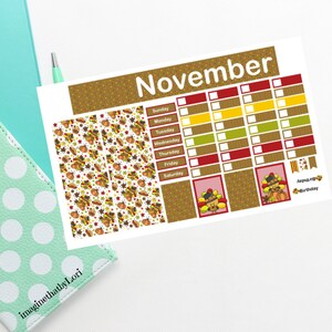 Hobonichi Monthly Thanksgiving Cute Turkey November