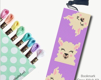 Planner Llama Love Bookmark Cross Stitch Kit