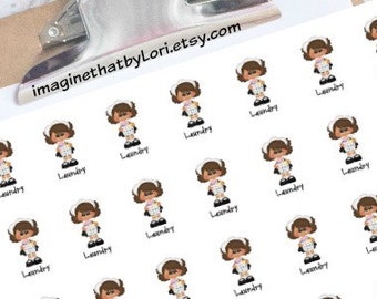 Laundry planner stickers