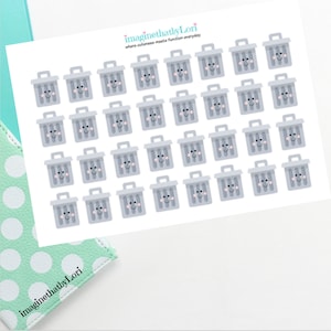 Trash Can Planner Stickers