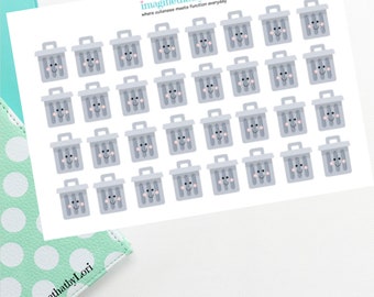 Trash Can Planner Stickers