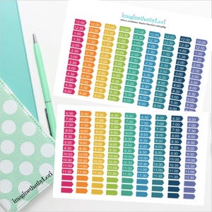 Time Planner Stickers based on EC colors
