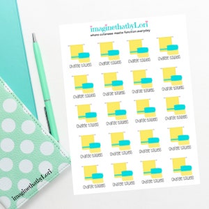 Change towels laundry chores bathroom planner stickers