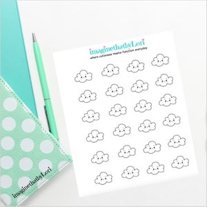 Weather cloudy cloud planner stickers