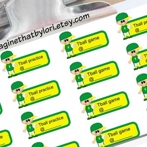 Tball planner stickers