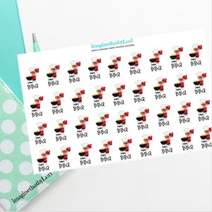 BBQ planner stickers