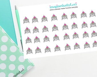 New Smaller size  Shark Week Period Tracker Planner Stickers