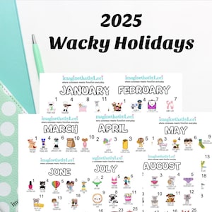 All New 2025 Wacky Fun Holidays - Etsy