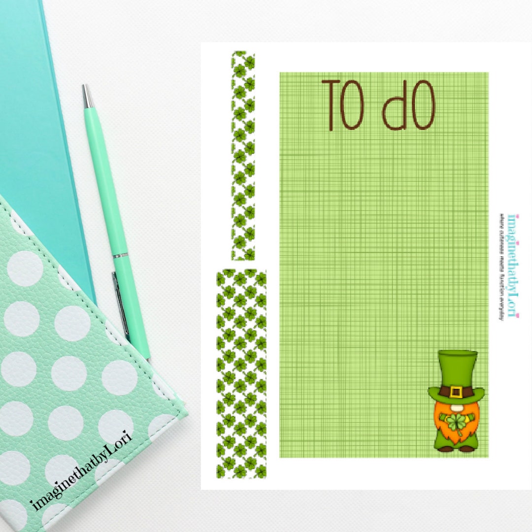 New Gnome St Patricks Day Planner Stickers Hobonichi Hobo Weeks Weekly ...