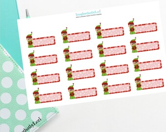 Elf boxes planner stickers