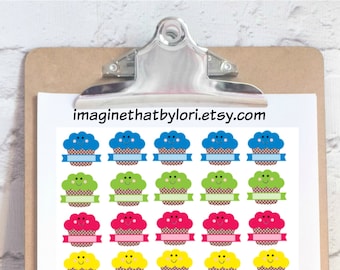 Geburtstag Sticker Cupcake Sticker