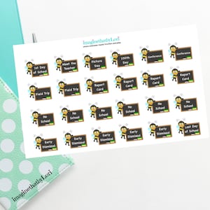 Bee School Event Stickers: First Day, Dismissal, Conference
