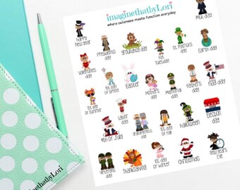 Mini Holiday Planner Stickers